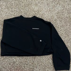 Converse black crop sweater